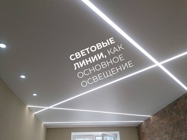 Натяжной потолок в зал